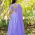 Lavender embroidered Georgette Lehenga Blouse Duppatta Set