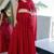 Red Georgette Chikankari Lehenga Blouse Duppatta Set