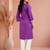 Purple cotton handwork kurta with pant