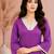 Purple cotton handwork kurta with pant