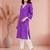Purple cotton handwork kurta with pant