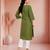 Mehndi cotton handwork kurta with pant