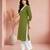 Mehndi cotton handwork kurta with pant