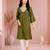 Mehndi cotton handwork kurta with pant
