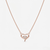 925 Sterling Silver Rose Gold Plated Heart Pendant Necklace for Women with Cubic Zirconia