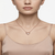 925 Sterling Silver Rose Gold Plated Heart Pendant Necklace for Women with Cubic Zirconia