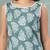 Blue floral printed cotton straight kurta for women