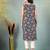 Blue floral printed cotton straight kurta for women