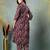 Maroon floral printed cotton stitched a-line kurta set with pyjama for women