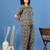 Multicolor printed cotton peter pan collar co-ord night suit for women