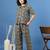 Multicolor printed cotton peter pan collar co-ord night suit for women