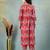 Red floral printed cotton stitched a-line kurta set with pyjama for women