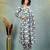 Grey floral printed cotton stitched a-line kurta set with pyjama for women