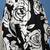 Black printed cotton peter pan collar co-ord night suit for women