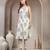 Off-white floral printed cotton stitched a-line kurta set with pyjama for women