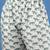 White printed cotton peter pan collar co-ord night suit for women