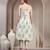 Off-white floral printed cotton stitched a-line kurta set with pyjama for women