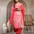 Pink floral printed rayon stitched straight kurta set with patiala salwar for women