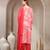 Pink floral printed rayon stitched straight kurta set with patiala salwar for women