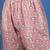 Pink printed cotton peter pan collar co-ord night suit for women