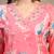 Pink floral printed rayon stitched straight kurta set with patiala salwar for women