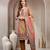 Yellow floral printed cotton stitched straight kurta set with pyjama for women