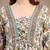 White floral printed cotton flared top for women