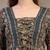 Blue floral printed cotton flared top for women