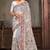 White sequin zari embroidered work net saree with unstitch blouse piece