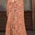 Peach sequin zari embroidered work net saree with unstitch blouse piece