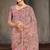 Lavender sequin zari embroidered work net saree with unstitch blouse piece