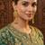 gold-plated antique matte chandbali kashmiri earrings with green stones