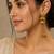 Gold-plated antique matte chandbali kashmiri earrings