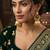 gold-plated antique matte chandbali kashmiri earrings with green stones