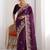 Purple colour party wear rangoli silk embroidered saree