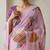 Lavender colour weightless digital print saree with unstitched blouse