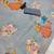 Blue colour weightless digital print saree with unstitched blouse