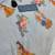 Grey colour weightless digital print saree with unstitched blouse