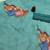 Sea green colour weightless digital print saree with unstitched blouse