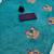 Teal colour weightless digital print saree with unstitched blouse