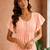 Pink  white floral embroidery & lace work  cotton blend fabric  tiered fit & flare maxi style  women   s western dress