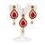 Maroon, green, and lct agate stone necklace set with earrings and maang tikka (gold plated)