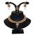 Lct agate stone necklace set with earrings and maang tikka (gold plated)