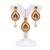 Lct agate stone necklace set with earrings and maang tikka (gold plated)