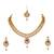 Lct agate stone necklace set with earrings and maang tikka (gold plated)