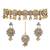 White agate stone necklace set with earrings and maang tikka (gold plated)