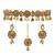 Lct agate stone necklace set with earrings and maang tikka (gold plated)