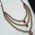 Maroon color necklace set with earrings and maang tikka – agate stone, antique gold plating