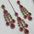 Maroon color necklace set with earrings and maang tikka – agate stone, antique gold plating