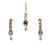 White agate stone necklace set with earrings and maang tikka (gold plated)